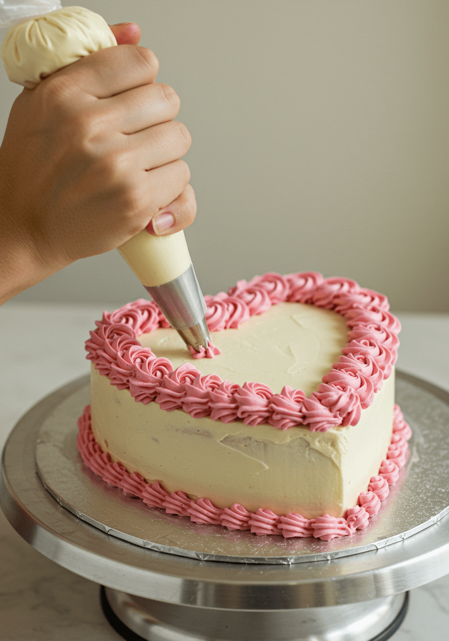 vintage heart cake