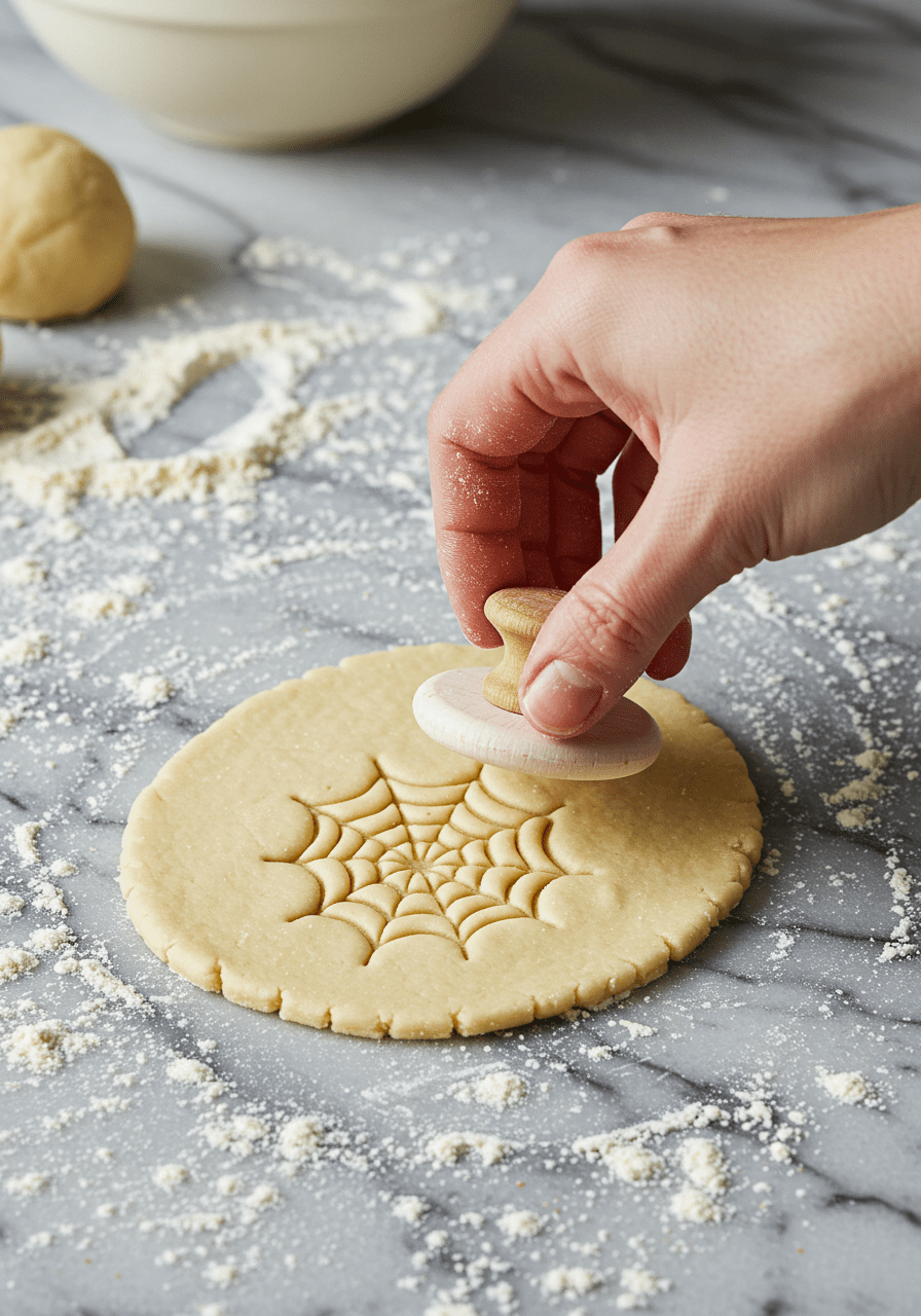 spider web cookie stamp cookies easy recipe