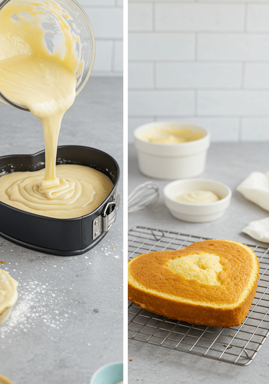 vintage heart cake